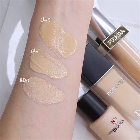 prada beauty foundation swatches|Prada foundation products.